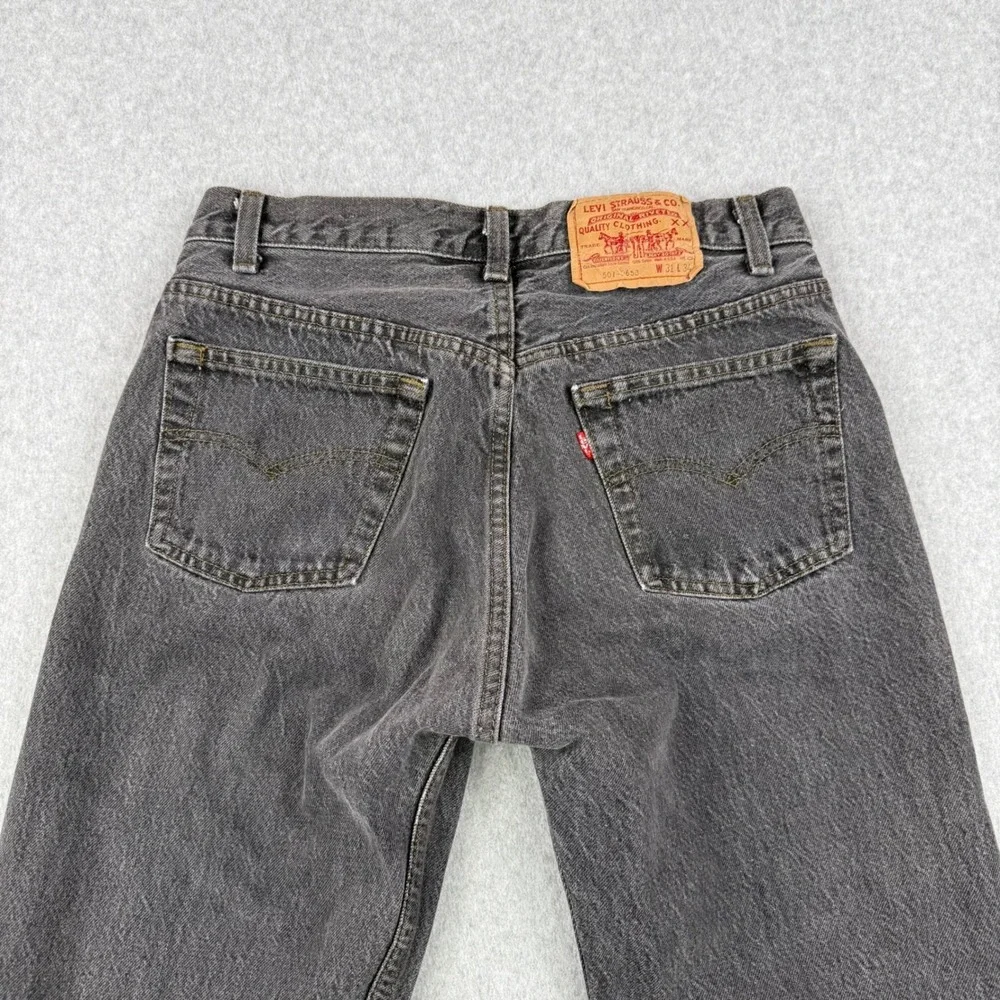 Vintage‎ Levis 501 Jeans Mens Fits 30x32 Black Button Fly 501-0658 Made in USA
